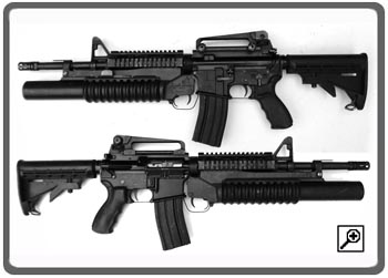 M4 and Colt M203 rifle and grenade launcher deactivated